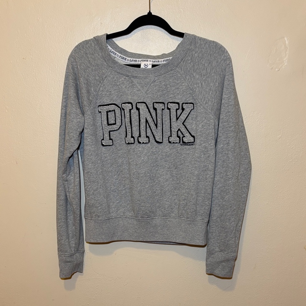 Victoria's Secret PINK Grey Crewneck Sweatshirt